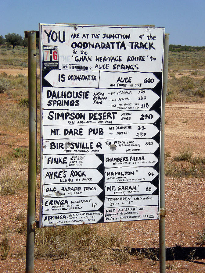 Sign - Oodnadatta Track