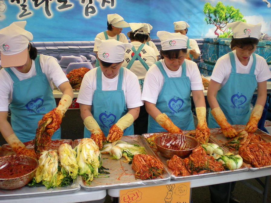 Kimchi making