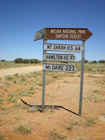 Simpson Desert Sign - Oodnadatta Track