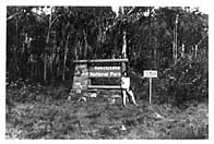 Patrycja at one of the entrances to Kosciuszko NP