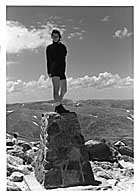 Patrycja at the summit of Mt Kosciuszko