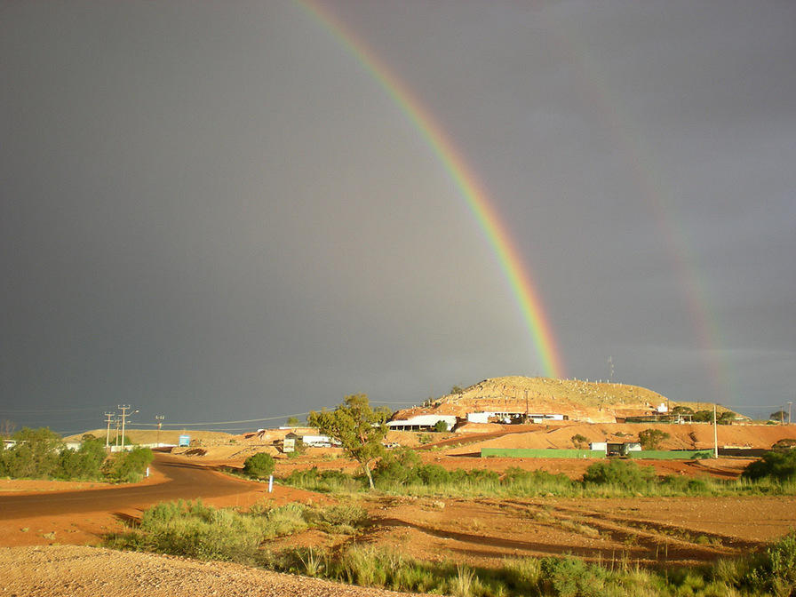 Rainbow over Coober Pedy