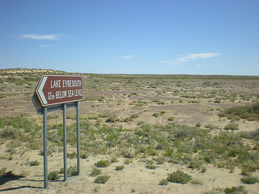 Lake Eyre - 12M below sea level