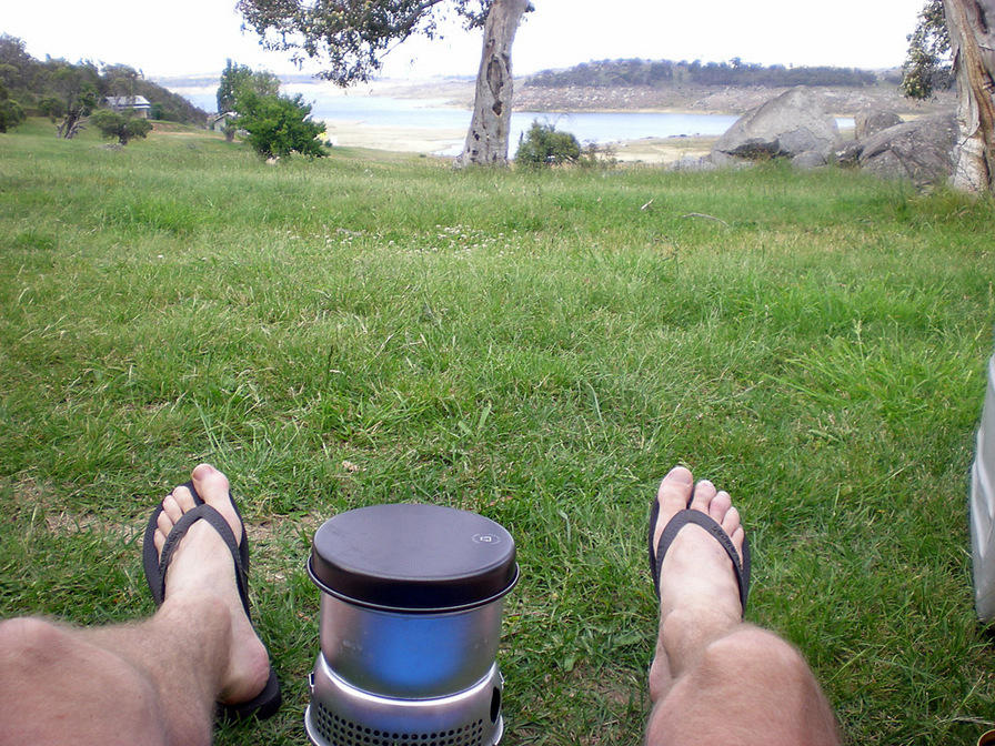 Cooking Dinner - Lake Eucumbene