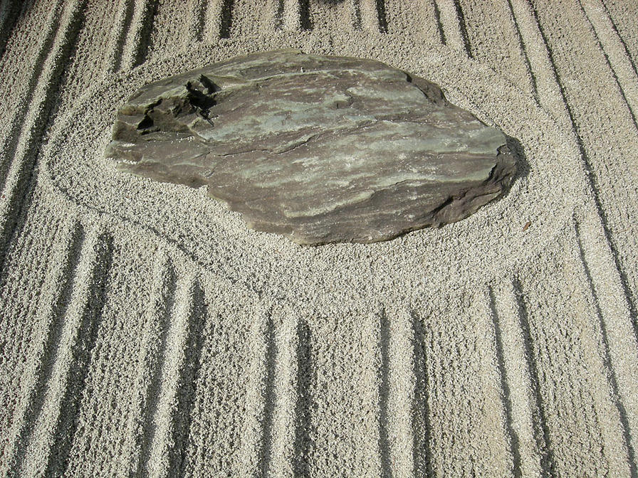 Zen garden at Ginkakuji Temple - Silver Pavilion