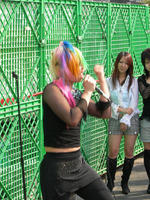 Young man screaming... singing would be too much to say