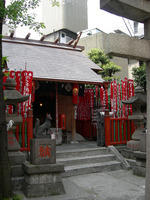 Little temple between new buildings